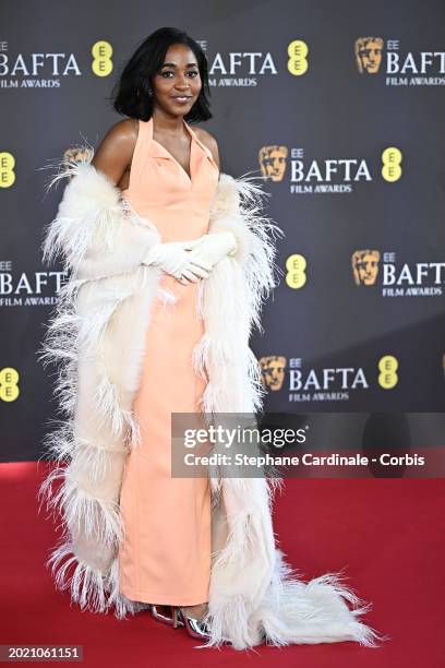 Ayo Edebri attends the 2024 EE BAFTA Film Awards at The Royal Festival Hall on February 18, 2024 in London, England.