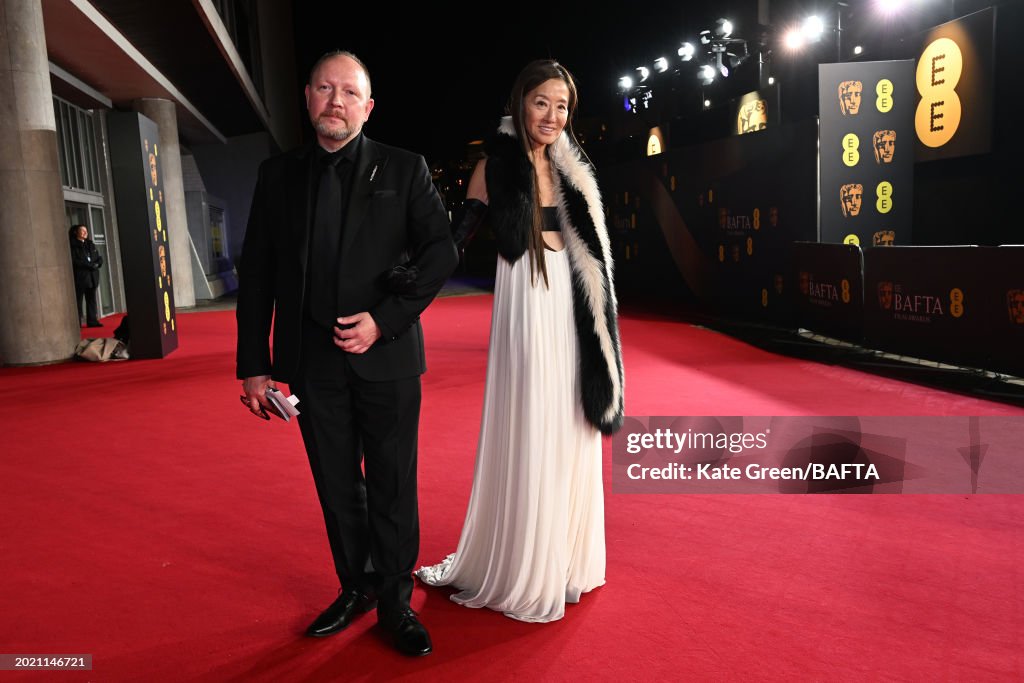 Vera Wang departs the EE BAFTA Film Awards 2025 Dinner at The Royal