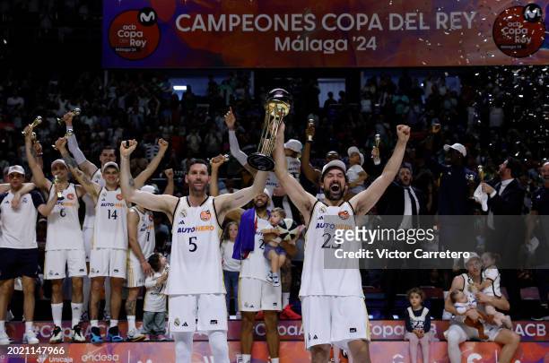 Real Madrid becomes the new Champion of the Spanish Basketball Kings Cup 2024 after defeating FC Barcelona in the Finals of the 2024 Copa del Rey de...