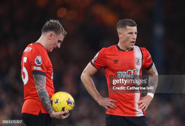 Ross Barkley of Luton Town during the Premier League match between Luton Town and Manchester United at Kenilworth Road on February 18, 2024 in Luton,...