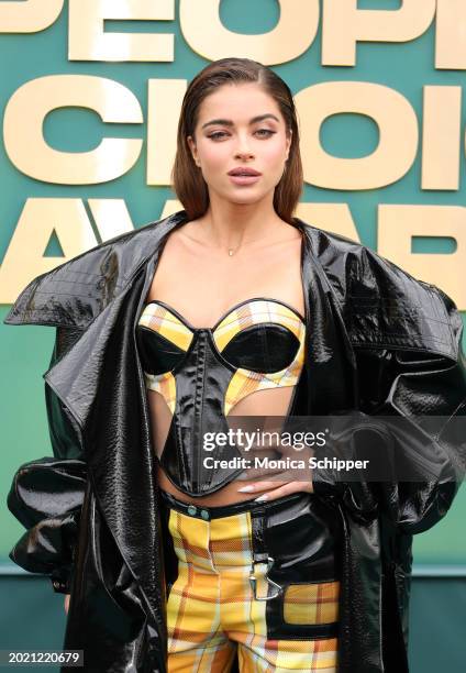 Noa Kirel attends the 2024 People's Choice Awards at Barker Hangar on February 18, 2024 in Santa Monica, California.