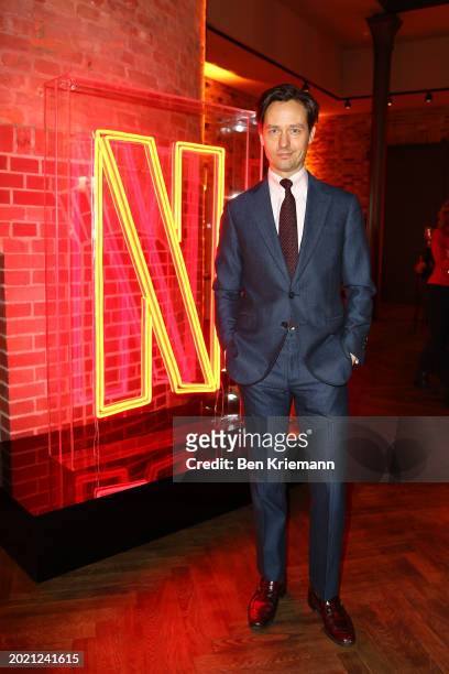 Tom Schilling attends the reception event of Netflix DACH at Berlinale 2024 at Telegraphenamt on February 18, 2024 in Berlin, Germany.