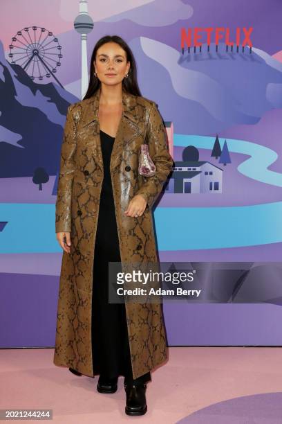 Janina Uhse attend the reception event of Netflix DACH at Berlinale 2024 at Telegraphenamt on February 18, 2024 in Berlin, Germany.