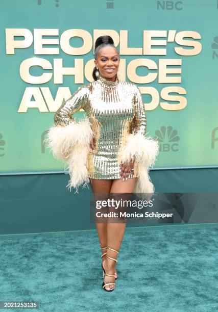 Kandi Burruss attends the 2024 People's Choice Awards at Barker Hangar on February 18, 2024 in Santa Monica, California.