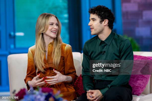 Evan Rachel Wood and Darren Criss on Tuesday, February 20, 2024 --