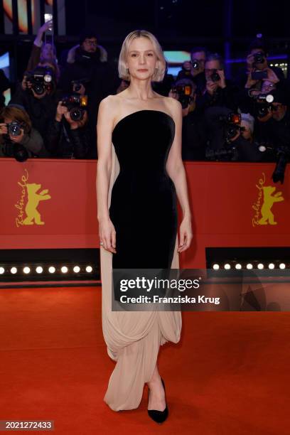 Carey Mulligan attends the "Spaceman" premiere during the 74th Berlinale International Film Festival Berlin at Berlinale Palast on February 21, 2024...