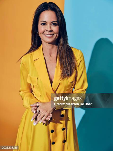 Brooke Burke of The CW Network's "Penn & Teller: Fool Us" poses for TV Guide Magazine during the 2024 Winter TCA Portrait Studio at The Langham...