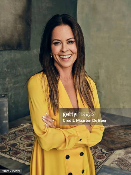 Brooke Burke of The CW Network's "Penn & Teller: Fool Us" poses for TV Guide Magazine during the 2024 Winter TCA Portrait Studio at The Langham...