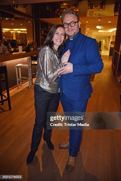 Ulrike Frank and her husband Marc Schubring during the BFFS reception during the 74th Berlinale International Film Festival Berlin at Hotel Vienna...