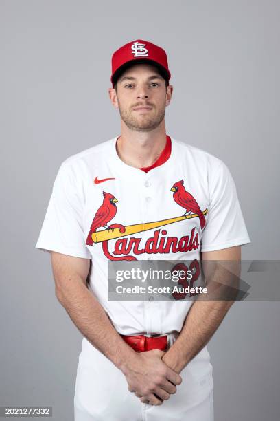 Steven Matz of the St. Louis Cardinals poses for a photo during the St. Louis Cardinals Photo Day at Roger Dean Chevrolet Stadium on Wednesday,...