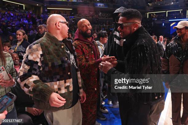 Common smiles during the NBA All-Star Game as part of NBA All-Star Weekend on Sunday, February 18, 2024 at Gainbridge Fieldhouse in Indianapolis,...
