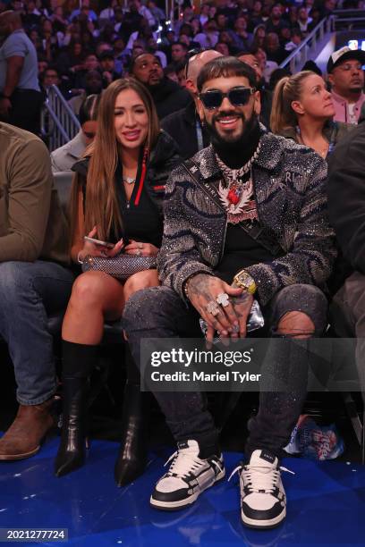 Anuel AA poses for a photo during the NBA All-Star Game as part of NBA All-Star Weekend on Sunday, February 18, 2024 at Gainbridge Fieldhouse in...