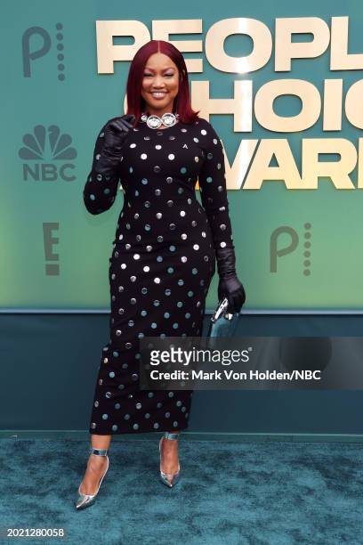 Pictured: Garcelle Beauvais arrives to the 2024 People's Choice Awards held at Barker Hangar on February 18, 2024 in Santa Monica, California. --