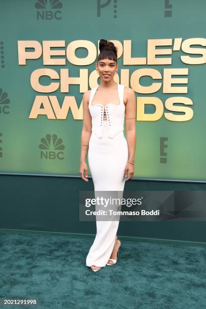 Alexandra Shipp attends the 2024 People's Choice Awards at Barker Hangar on February 18, 2024 in Santa Monica, California.