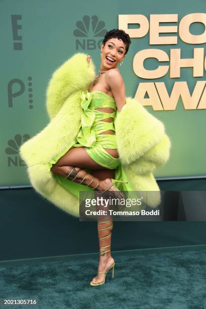 Coi Leray attends the 2024 People's Choice Awards at Barker Hangar on February 18, 2024 in Santa Monica, California.