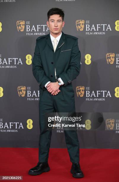 Barry Keoghan attends the 2024 EE BAFTA Film Awards at The Royal Festival Hall on February 18, 2024 in London, England.