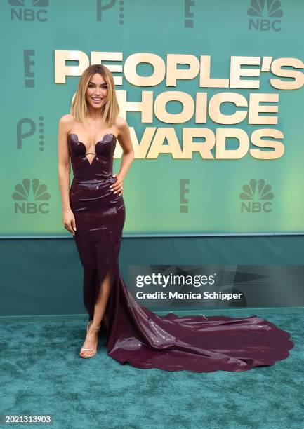 Chrishell Stause attends the 2024 People's Choice Awards at Barker Hangar on February 18, 2024 in Santa Monica, California.