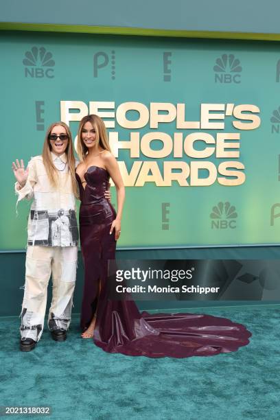 Flip and Chrishell Stause attend the 2024 People's Choice Awards at Barker Hangar on February 18, 2024 in Santa Monica, California.