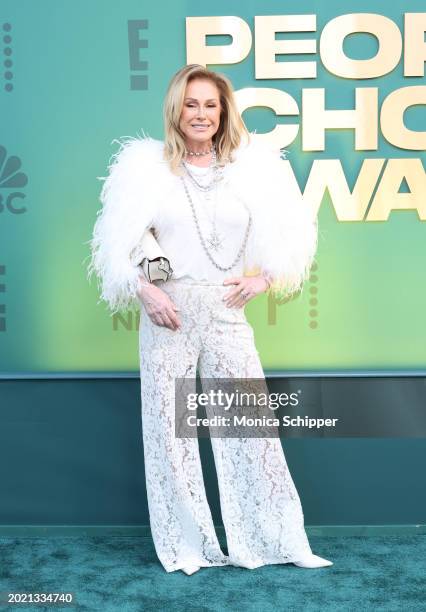 Kathy Hilton attends the 2024 People's Choice Awards at Barker Hangar on February 18, 2024 in Santa Monica, California.