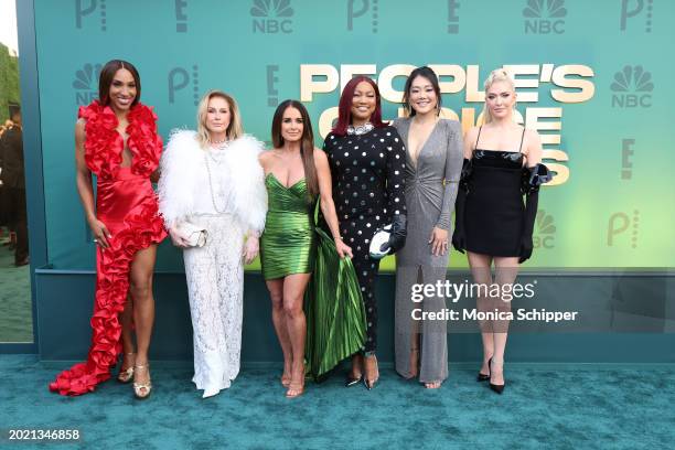 Annemarie Wiley, Kathy Hilton, Kyle Richards, Garcelle Beauvais, Crystal Kung Minkoff and Erika Jayne attend the 2024 People's Choice Awards at...