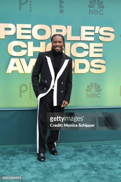 Shameik Moore attends the 2024 People's Choice Awards at Barker Hangar on February 18, 2024 in Santa Monica, California.
