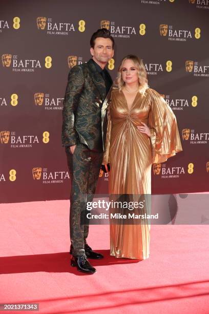 David Tennant and Georgia Tennant attend the 2024 EE BAFTA Film Awards at The Royal Festival Hall on February 18, 2024 in London, England.