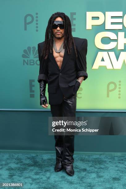 Lenny Kravitz attends the 2024 People's Choice Awards at Barker Hangar on February 18, 2024 in Santa Monica, California.