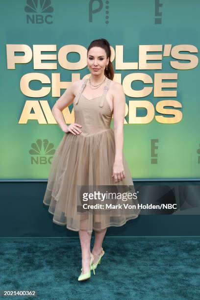 Pictured: Whitney Cummings arrives to the 2024 People's Choice Awards held at Barker Hangar on February 18, 2024 in Santa Monica, California. --