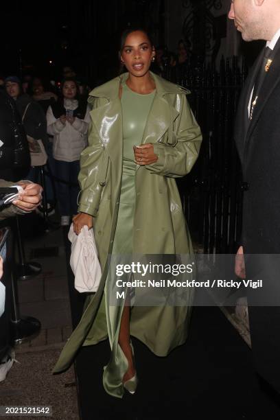 Rochelle Humes attends the British Vogue And Tiffany & Co. Celebrate Fashion And Film Party 2024 at Annabel's on February 19, 2024 in London, England.