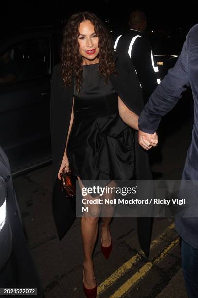 Minnie Driver attends the British Vogue And Tiffany & Co. Celebrate Fashion And Film Party 2024 at Annabel's on February 19, 2024 in London, England.