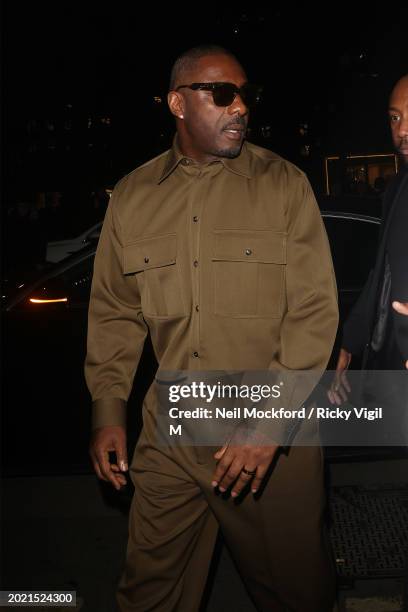 Idris Elba attends the British Vogue And Tiffany & Co. Celebrate Fashion And Film Party 2024 at Annabel's on February 19, 2024 in London, England.