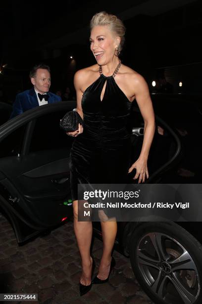 Hannah Waddingham seen attending the BAFTAs: Netflix afterparty at Chiltern Firehouse on February 18, 2024 in London, England.