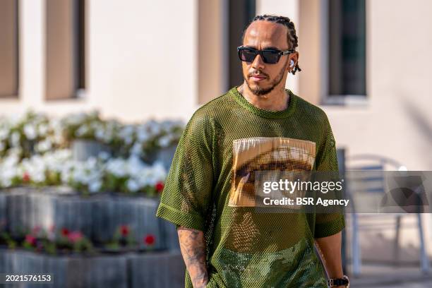 Lewis Hamilton, Mercedes F1 F1 W14 during day two of F1 Testing at Bahrain International Circuit on February 22, 2024 in Bahrain, Bahrain.