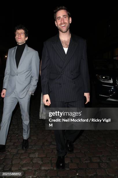 Oliver Jackson-Cohen seen attending the BAFTAs: Netflix afterparty at Chiltern Firehouse on February 18, 2024 in London, England.