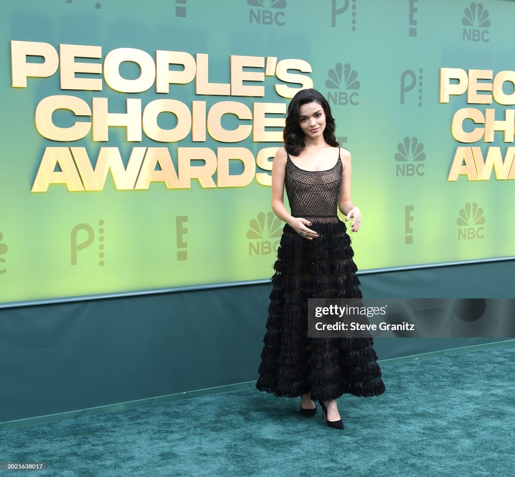 Rachel Zegler arrives at the 2025 People's Choice Awards at Barker