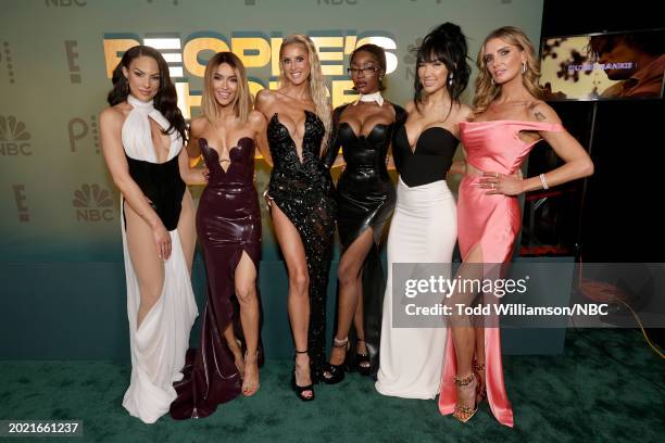 Pictured: Amanza Smith, Chrishell Stause, Emma Hernan, Chelsea Lazkani, Bre Tiesi and Nicole Young attend the 2024 People's Choice Awards held at...