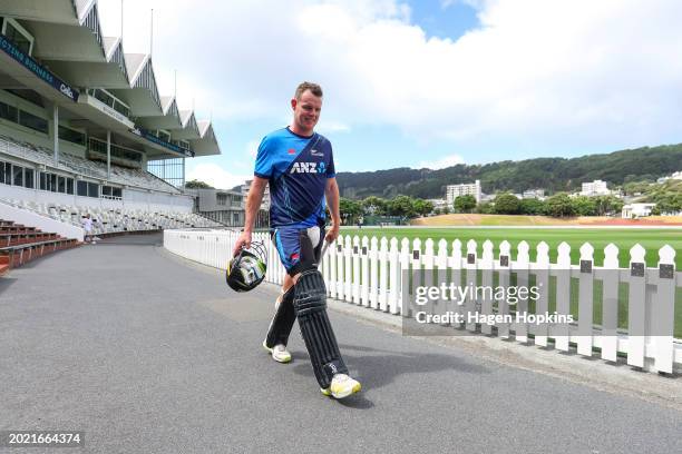 Josh Clarkson walks to the nets during a New Zealand training session ahead of the Men's T20 International series between New Zealand and Australia...