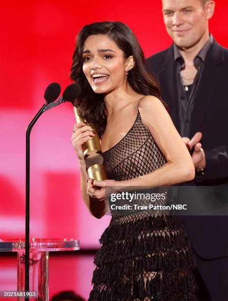 Pictured: Rachel Zegler accepts The Action Movie Star of the Year award for "The Hunger Games: The Ballad of Songbirds & Snakes" onstage during the...