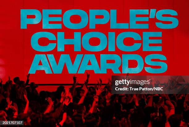 Pictured: Guests attend the 2024 People's Choice Awards held at Barker Hangar on February 18, 2024 in Santa Monica, California. --