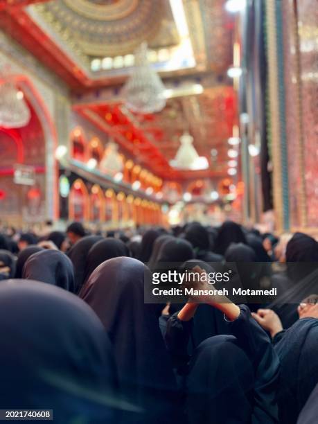 pilgrims in imam hussein holly shrine, karbala iraq,  january 1, 2023 - shiite islam stock pictures, royalty-free photos & images