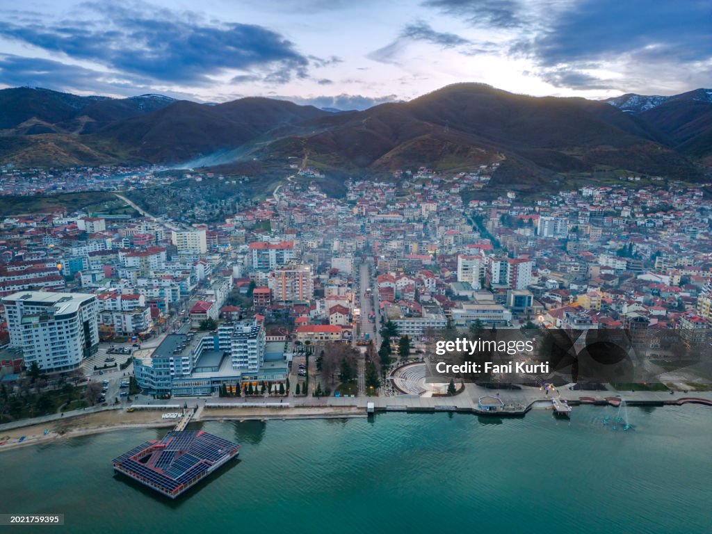 Pogradec from drone