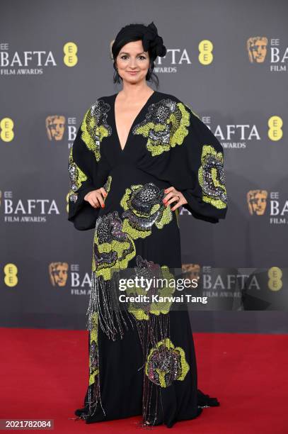 Dina Mousawi attends the 2024 EE BAFTA Film Awards at The Royal Festival Hall on February 18, 2024 in London, England.
