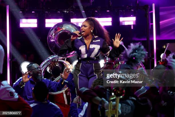 Jennifer Hudson performs the halftime show during the 73rd NBA All-Star Game at Gainbridge Fieldhouse on February 18, 2024 in Indianapolis, Indiana.