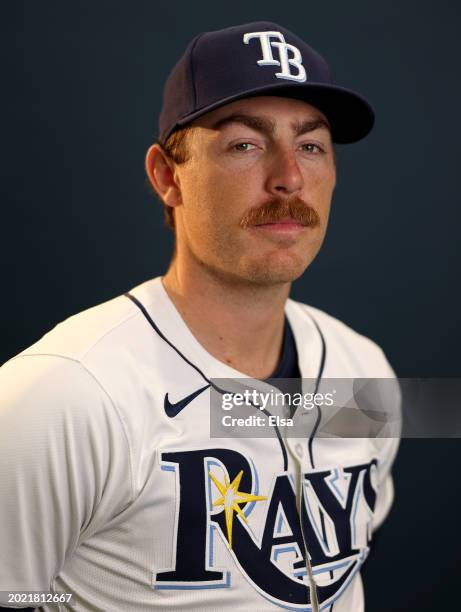 Nick Meyer of the Tampa Bay Rays poses for a picture during Tampa Bay Rays Photo Day at Charlotte Sports Park on February 18, 2024 in Port Charlotte,...