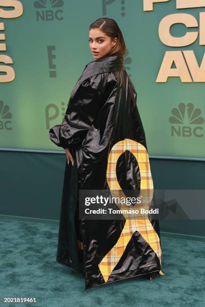 Noa Kirel attends the 2024 People's Choice Awards at Barker Hangar on February 18, 2024 in Santa Monica, California.