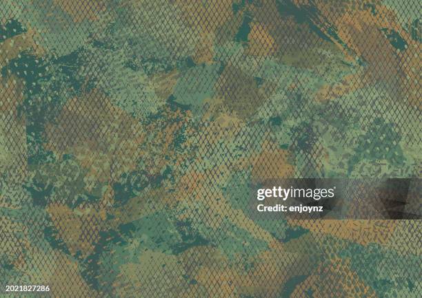 seamless camo grunge textures wallpaper background - mosaikstückchen stock-grafiken, -clipart, -cartoons und -symbole