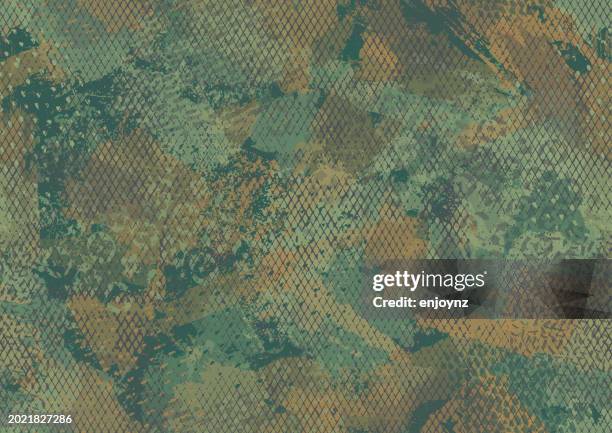 stockillustraties, clipart, cartoons en iconen met seamless camo grunge textures wallpaper background - herhaalpatroon in tegels