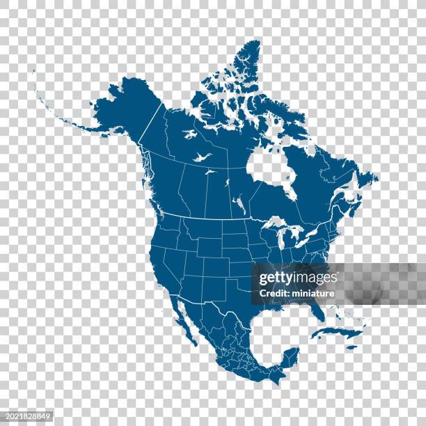 nordamerika-karte - karte stock-grafiken, -clipart, -cartoons und -symbole
