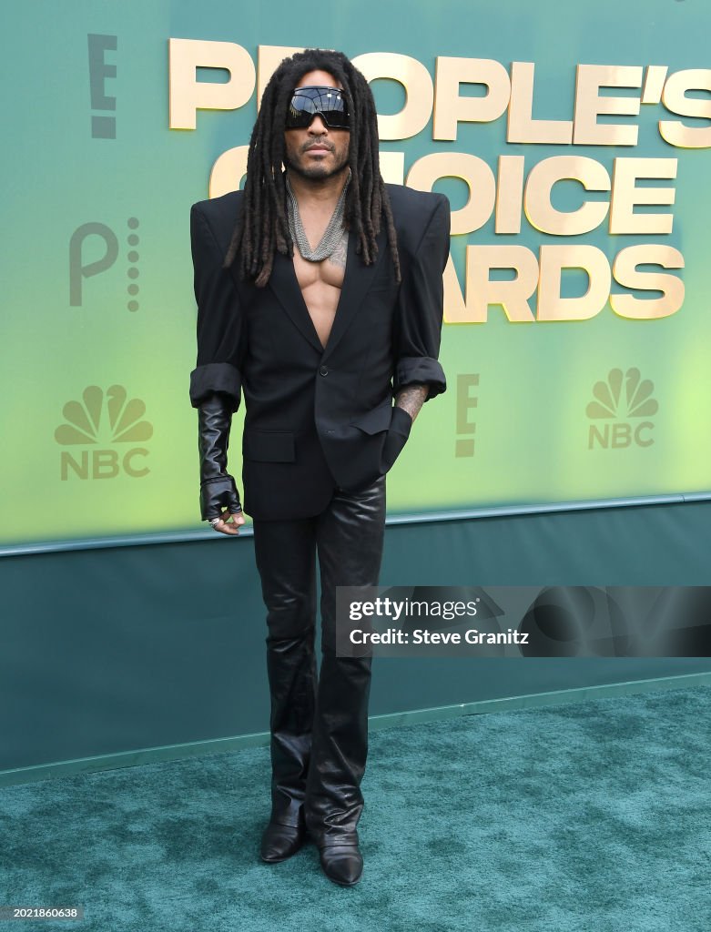 Lenny Kravitz arrives at the 2025 People's Choice Awards at Barker