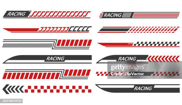 sport car stripes - decal stock illustrations
